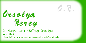 orsolya nerey business card